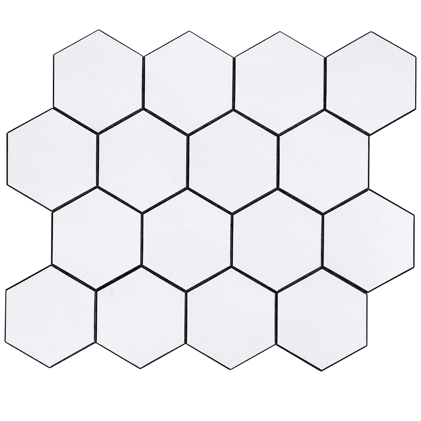 MISCASA Black Hexagon Peel and Stick Tile Backsplash-12 Sheets