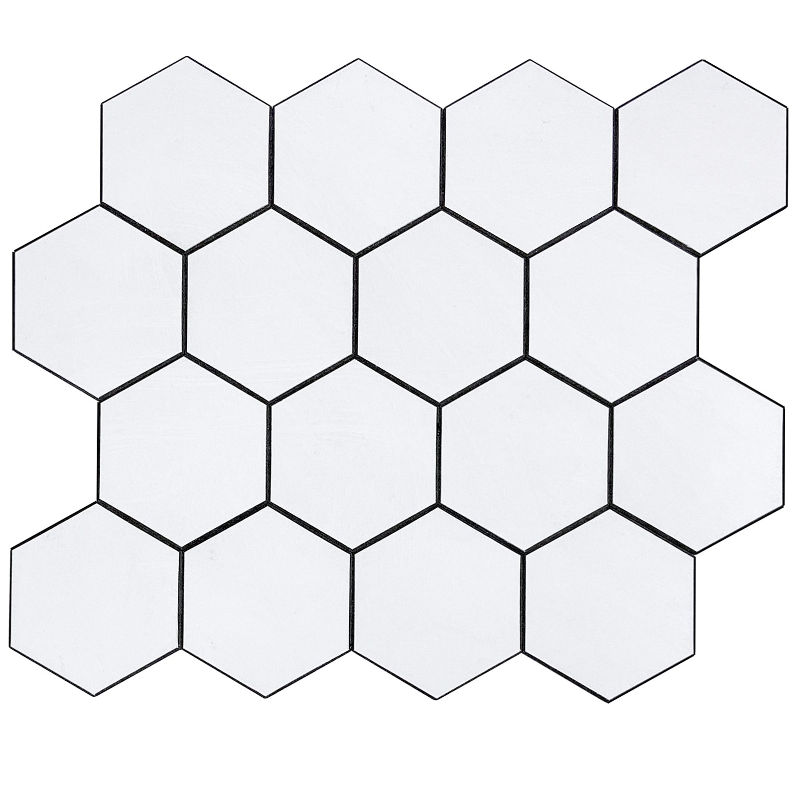 MISCASA Black Hexagon Peel and Stick Tile Backsplash-12 Sheets