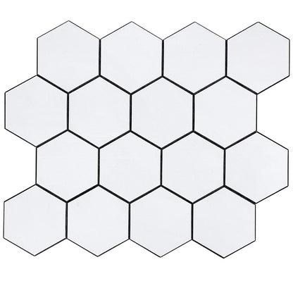 MISCASA Black Hexagon Peel and Stick Tile Backsplash-12 Sheets