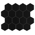 MISCASA Black Hexagon Peel and Stick Tile Backsplash-12 Sheets