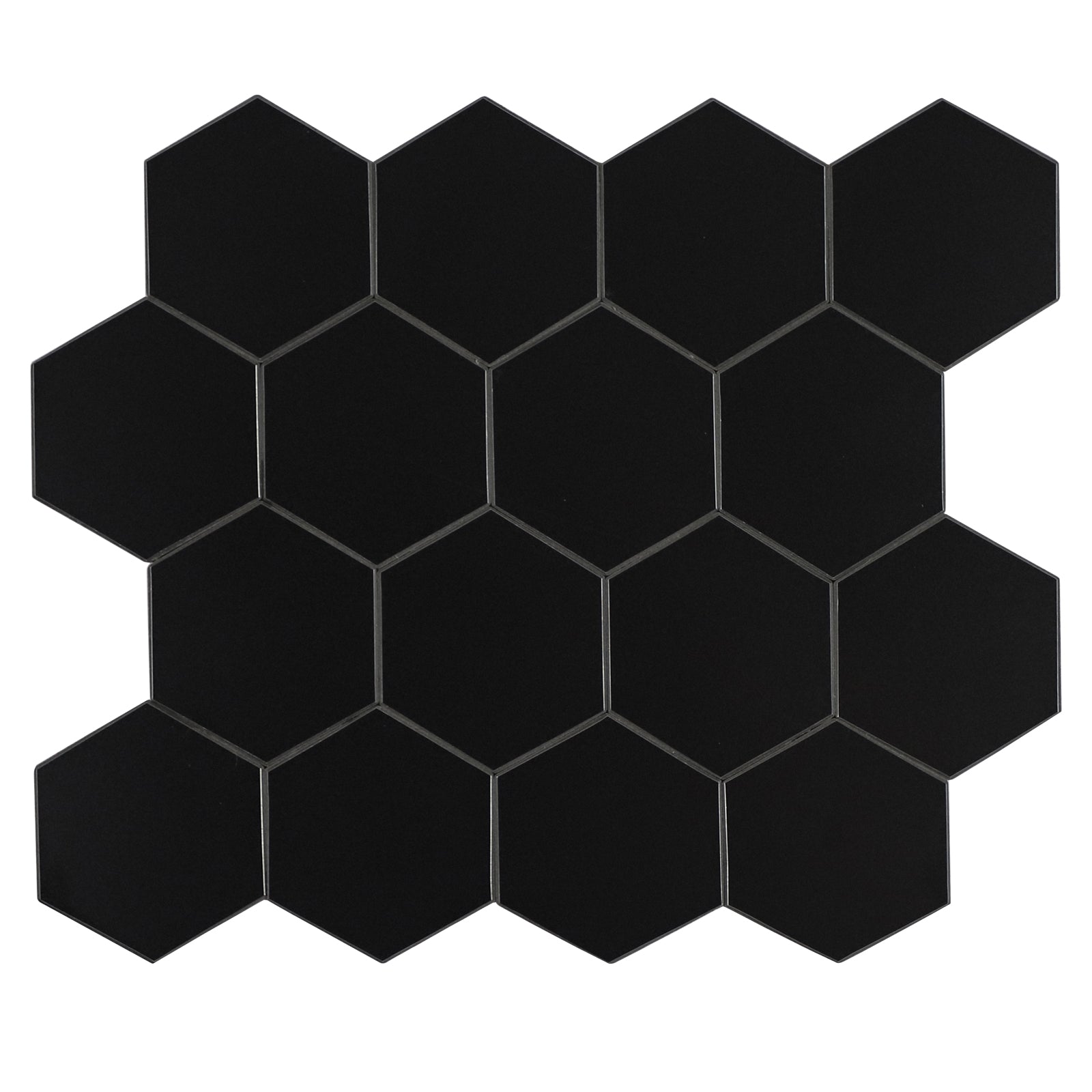 MISCASA Black Hexagon Peel and Stick Tile Backsplash-12 Sheets