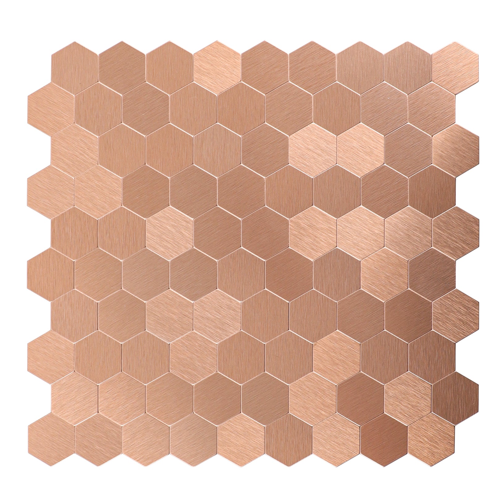 Copper Hexagon Peel and Stick Backsplash Tile