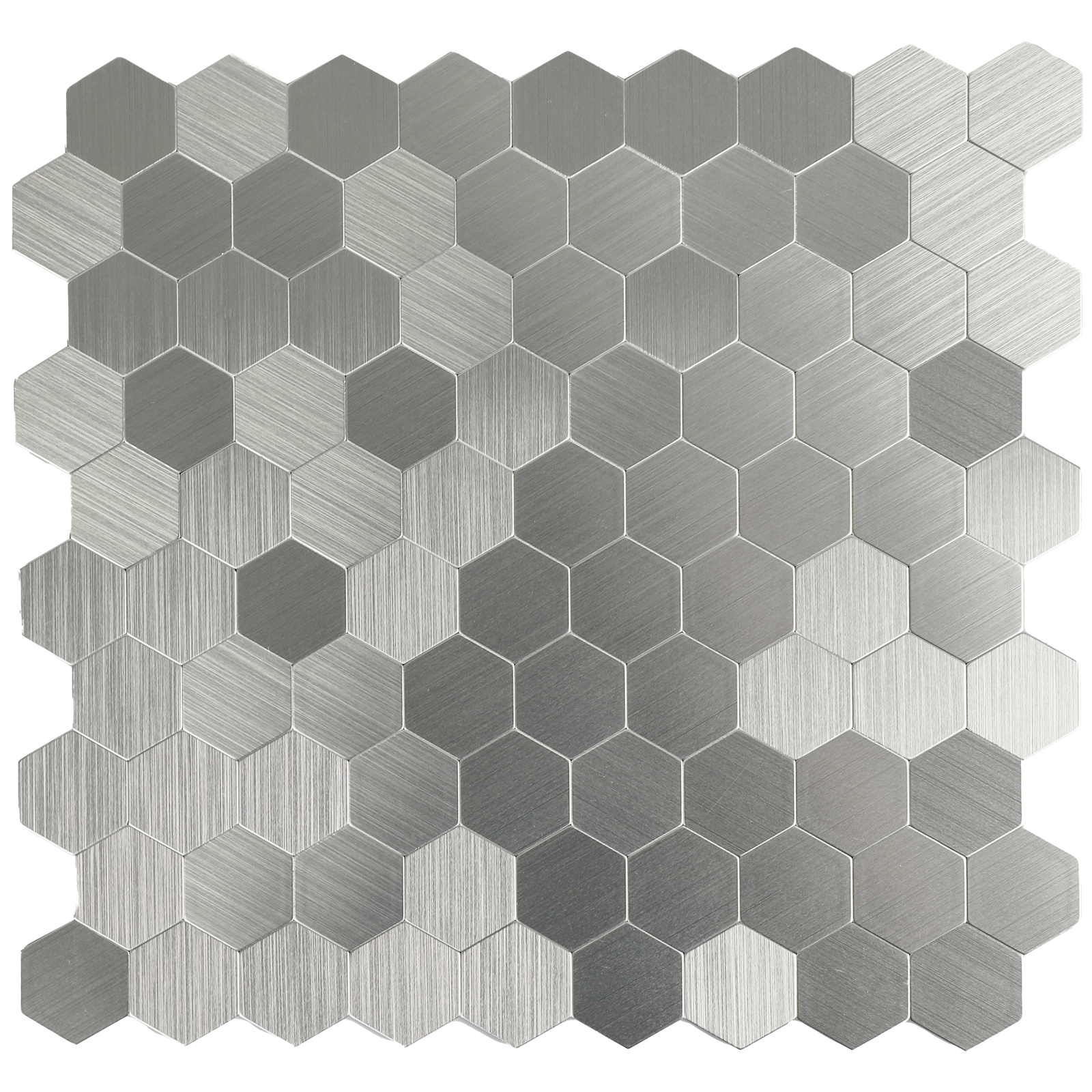 Silver Hexagon Peel and Stick Backsplash Tile
