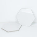 White Hexagon Peel and Stick Wall Tile