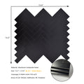 Herringbone Black Peel and Stick Backsplash Tile