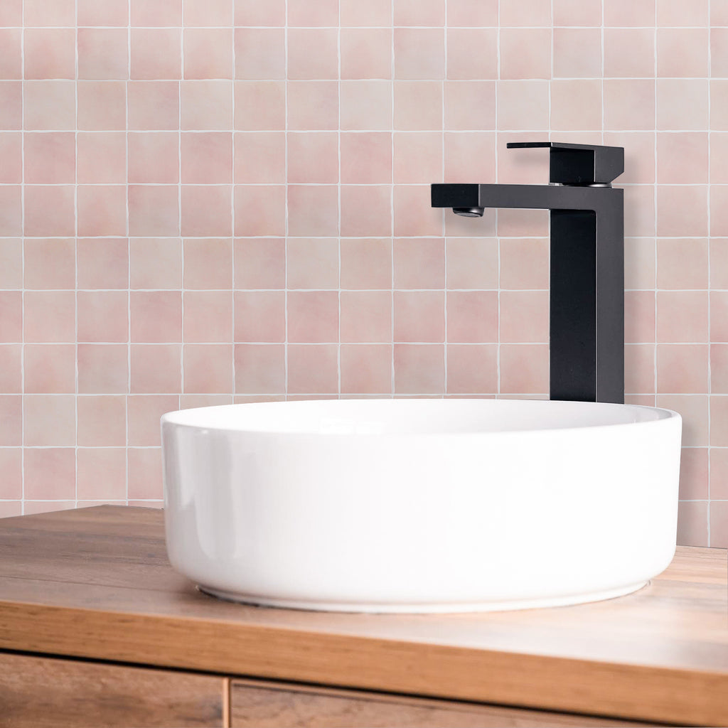 3D Pink Faux Spanish Handmade Peel and Stick Backsplash Wall Tile