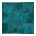 3D Blue Faux Spanish Handmade Peel and Stick Backsplash Wall Tile