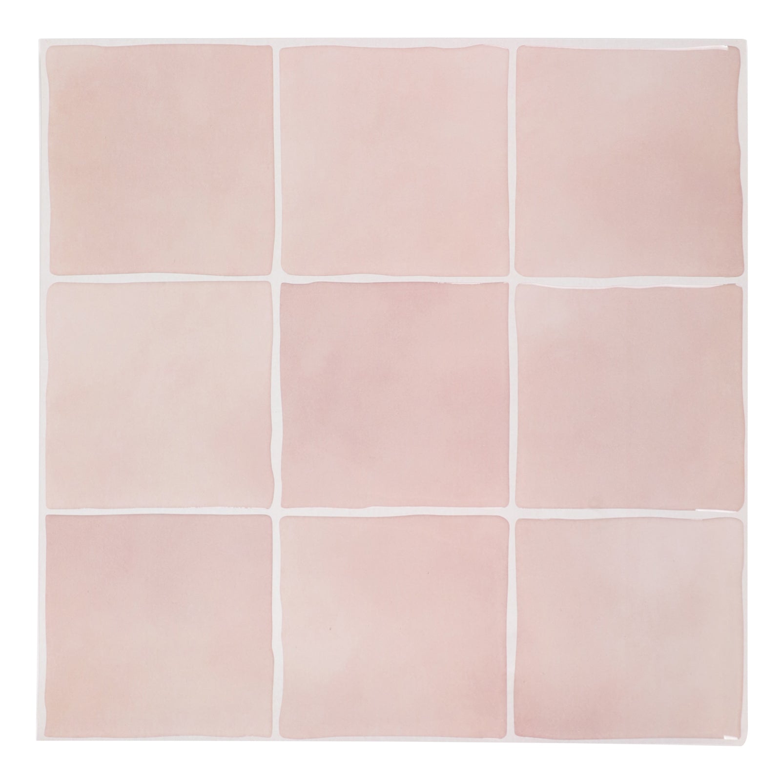 3D Pink Faux Spanish Handmade Peel and Stick Backsplash Wall Tile
